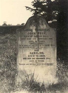 Photo:Gravestone mentioning Gusted Hall