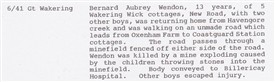 Photo:Extract from an official WW2 incident report